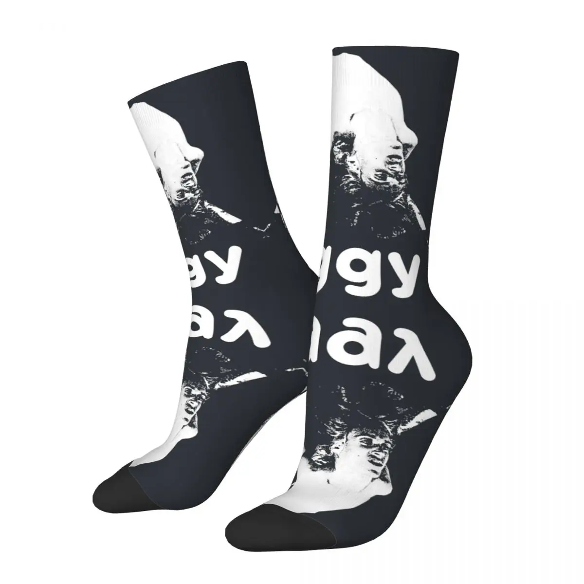 Hip Hop Retro Iggy-The White Stencil Essential T-Shirt Crazy Men's Socks Unisex The Stooges Harajuku Seamless Novelty Crew Sock