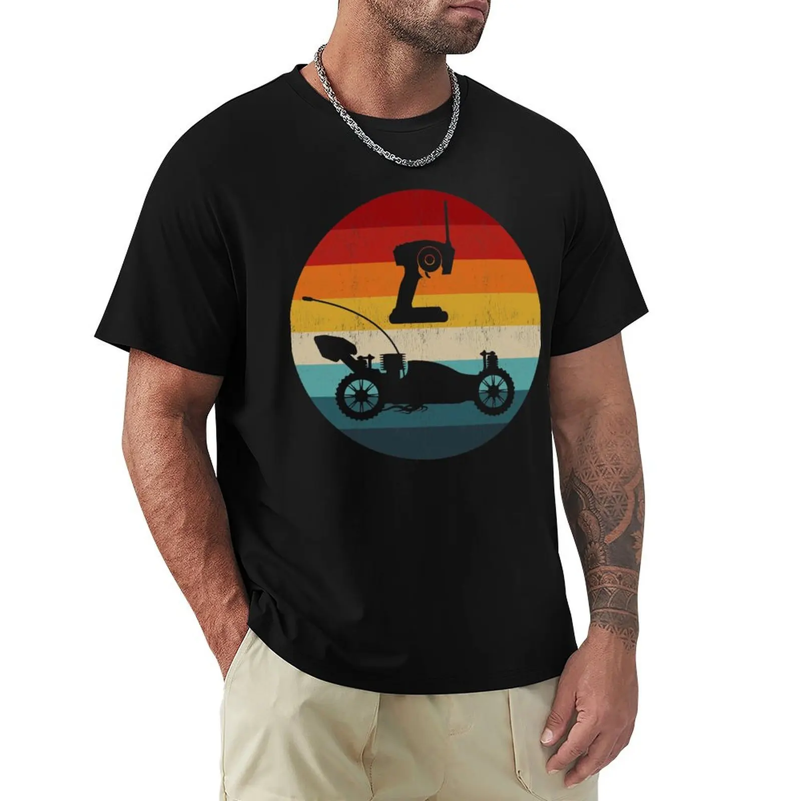Race Car RC Model Buggy Racing Radio Control Hobby Retro T-Shirt Sport Basic Moisture Wicking Tee