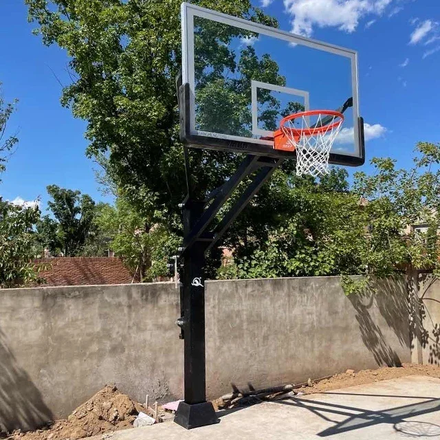 Custom Order Inground Basketball Hoop in Ground Basketball Hoop Breakaway Rim 72 Inch Backboard