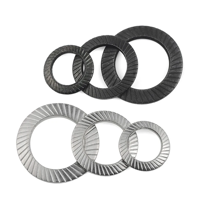 M2.5~M30 304 Stainless Steel/ 65# Mn Steel Locking Washer Printing Oblique DIN9250