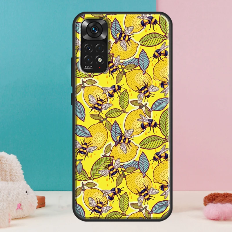 Summer Lemon and Leaf Case For Xiaomi Redmi Note 12 11 10 9 8 Pro 9S 10S 11S 12S Redmi 12C 9A 9C 10A 10C Coque