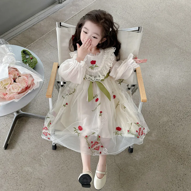 Josaywin Autumn Dress for Girls Baby Casual Dress Girl Princess Birthday Party Vestidos Costume Girls Embroidery Dresses Girls