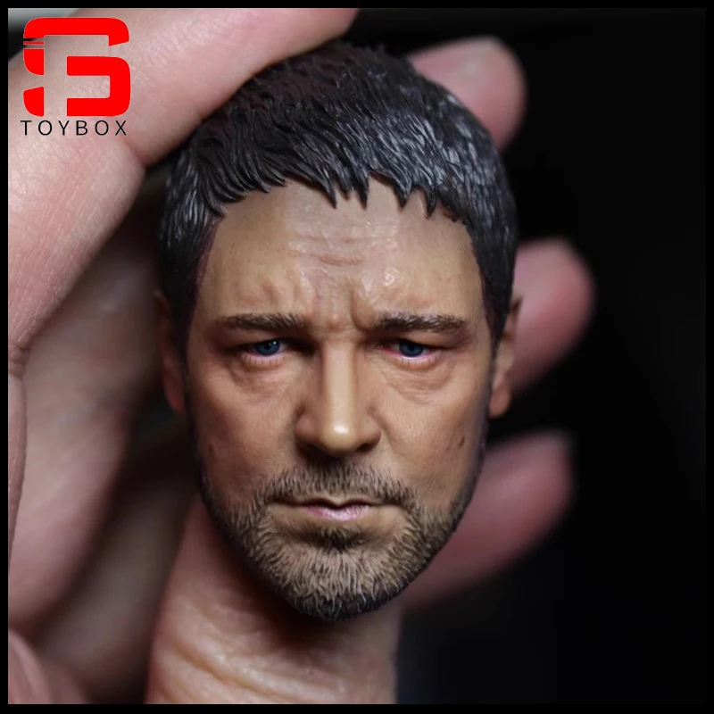 1/6 Scale Russell Ira Crowe Head Sculpt Gladiator Head Carving Model Fit 12 Inch Male Soldier Action Figure Body Dolls