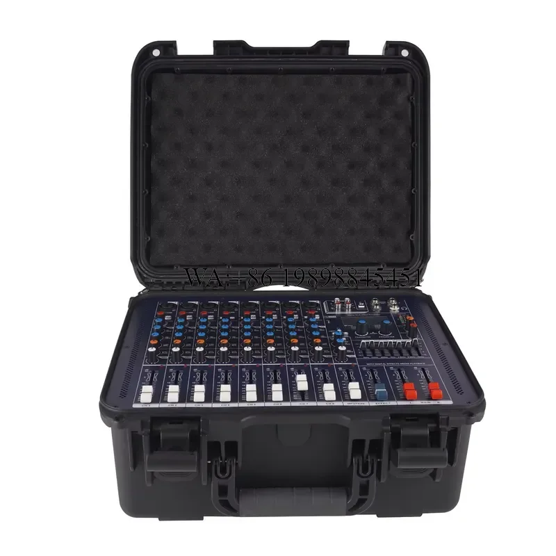WMWMNU X-960D OEM Professional Dj Audio Mixer 8-Channel Power Mixer With Amplifier Carry case Audio Set for Stage Performance