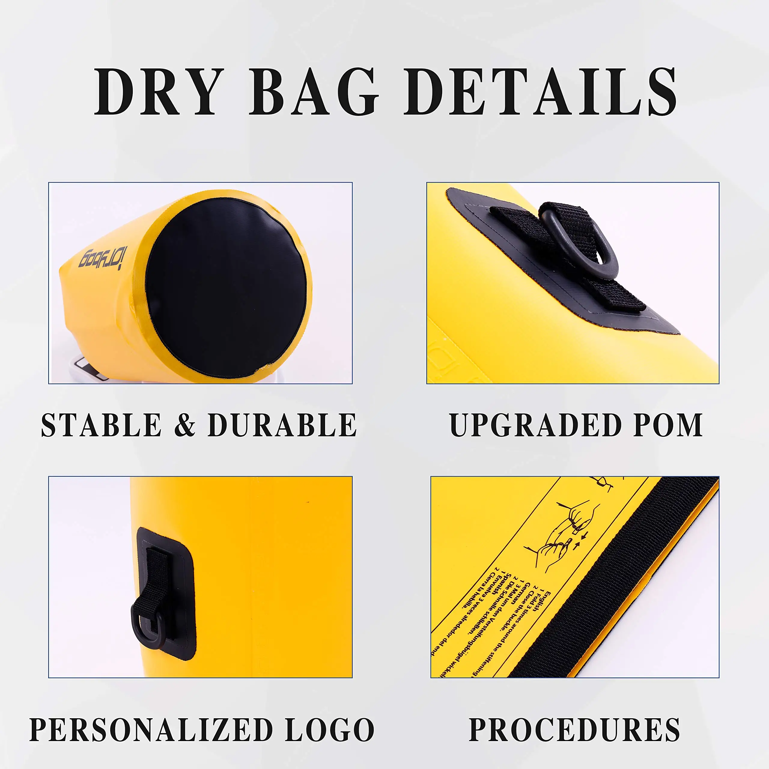 IDrybag Waterproof Dry Bag for Women Men2L/5L/10L PVC Dry Bags Waterproof for Swimming Kayaking Boating Waterproof Bag image 2