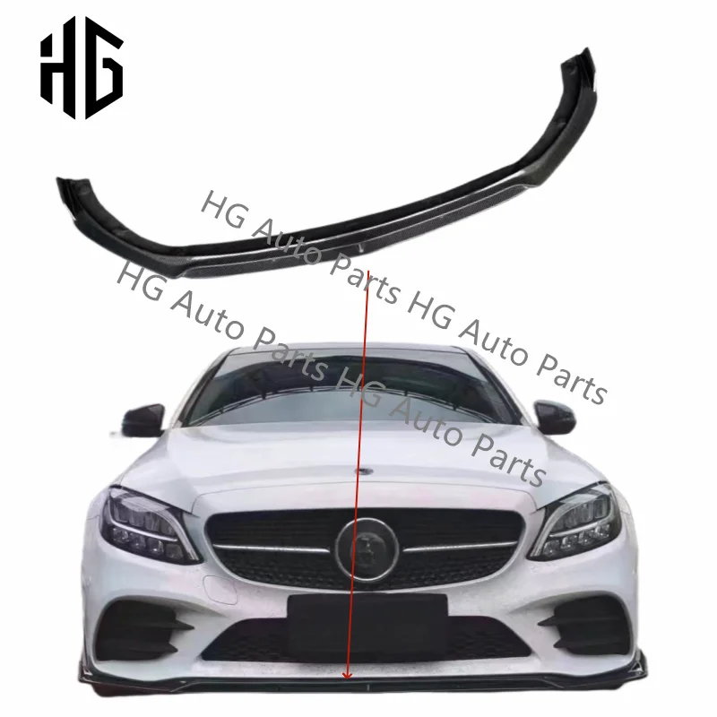 

For Mercedes C Class W205 C205 S205 C160 C200 C180 C300 C400 C450 AMG Carbon Front Bumper Car Lip Splitter Spoiler Body Kits