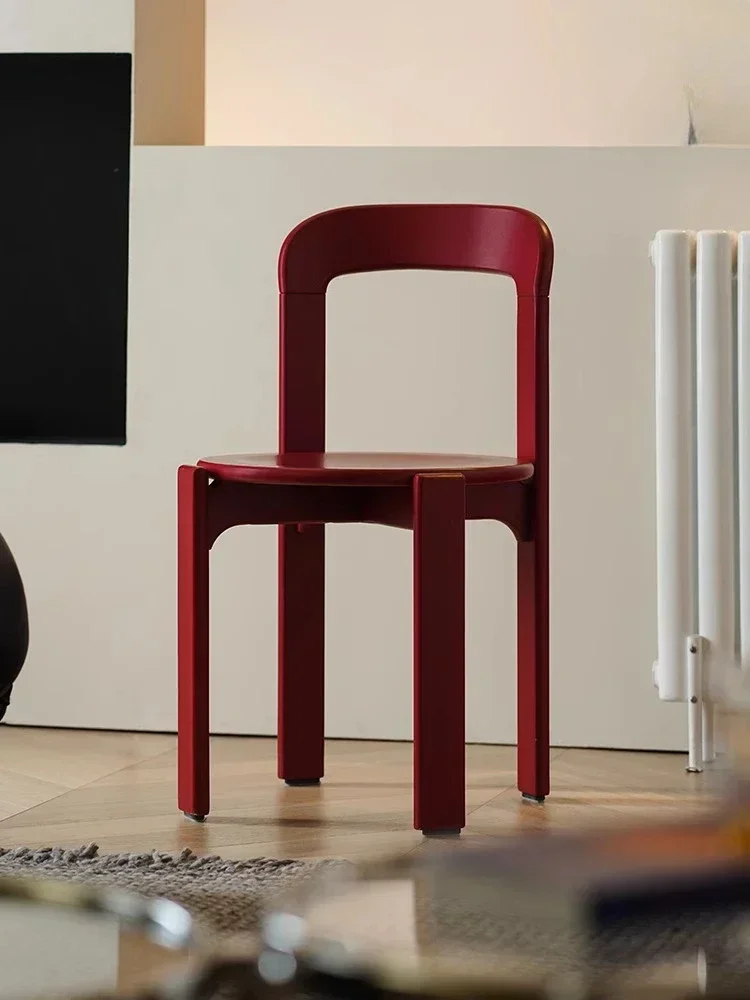 

Retro solid wood dining chairs, small household dining tables and chairs