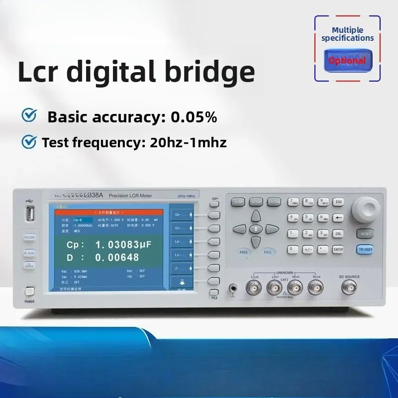 LCR Digital TH2838/TH2839 Capacitance Inductance Resistance 2MHz Impedance Analysis Tester