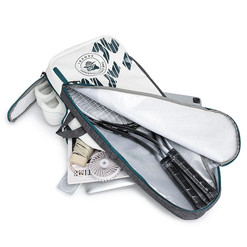 Portable 3 Tennis Rackets Bag Wear Resist Badminton Racket Backpack Breathable Multifunction Sports Backpack for Outdoor Sports