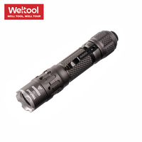 Weltool T2 1730 Lumens LED strong light flashlight 18650 through hole heat dissipation 412 meters--Grey