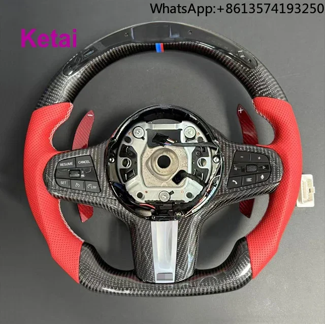 

For Upgrade New Style G20 330i G30 LED Screen Display Sport Sport Interior Carbon Fiber Steering Wheel for BMW