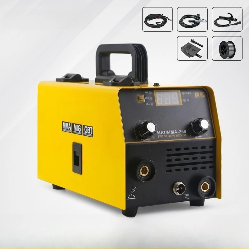 MIG250 Gasless MIG Welder 2 in 1 Multifunction Welding Machine MMA MIG Gas Shielded Welder
