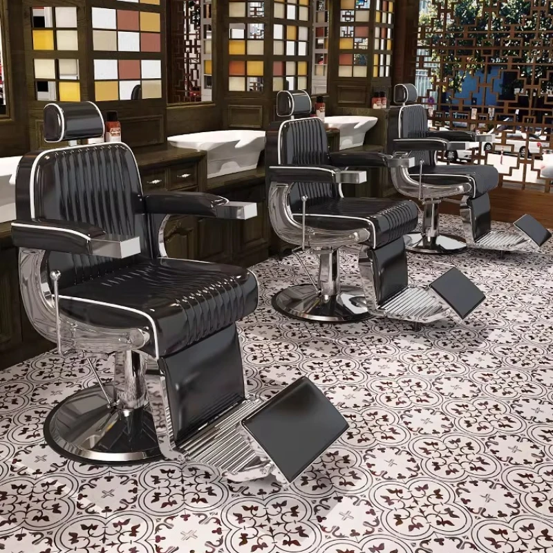 

Hair salon hair salon special perm, dyeing and cutting chair men's retro oil head chair