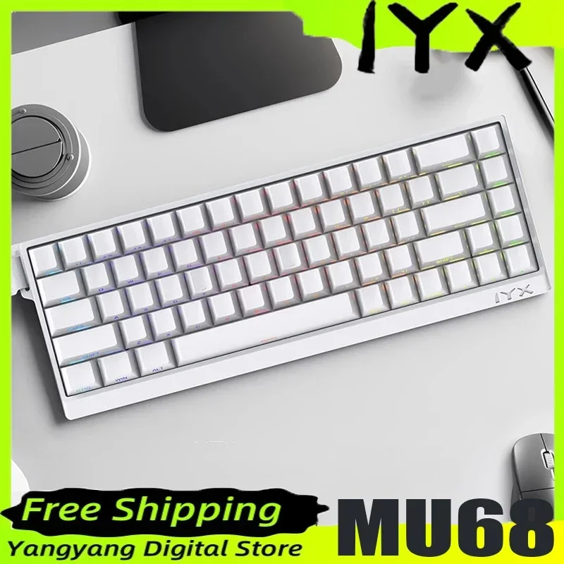 Iyx Mu68 Pro Mu68pro Magnetic Switch Keyboard Aluminum Alloy 8K Quick Trigger Mechanical Gaming Keyboard Rgb Gamer Accessories