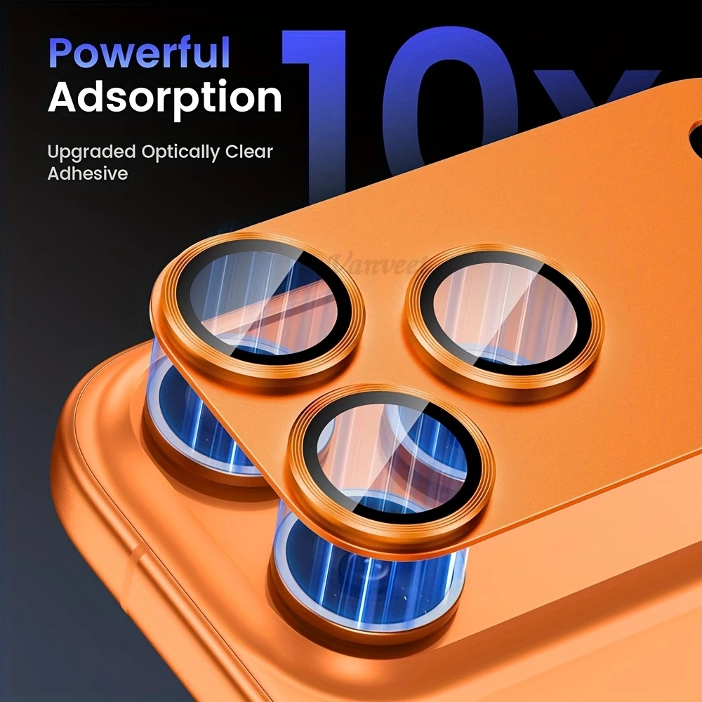 2 sztuki – osłona na obiektyw aparatu do iPhone 17 i 18 Pro Max, premiumowa metalowa folia ochronna na obiektyw, odporna na zarysowania, do iPhone 17 Pro Duo Air. — zdjęcie produktu 4