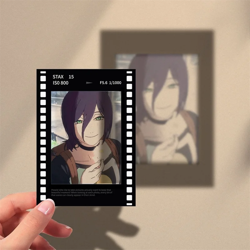 การ์ดพลาสติกตกแต่งลายอนิเมะ Chainsaw Man ฉาก Reze Arc ตัวละคร Reze และ Denji สำหรับคอสเพลย์ ใช้เป็นที่คั่นหนังสือ ของสะสมน่ารัก อุปกรณ์ประกอบฉาก