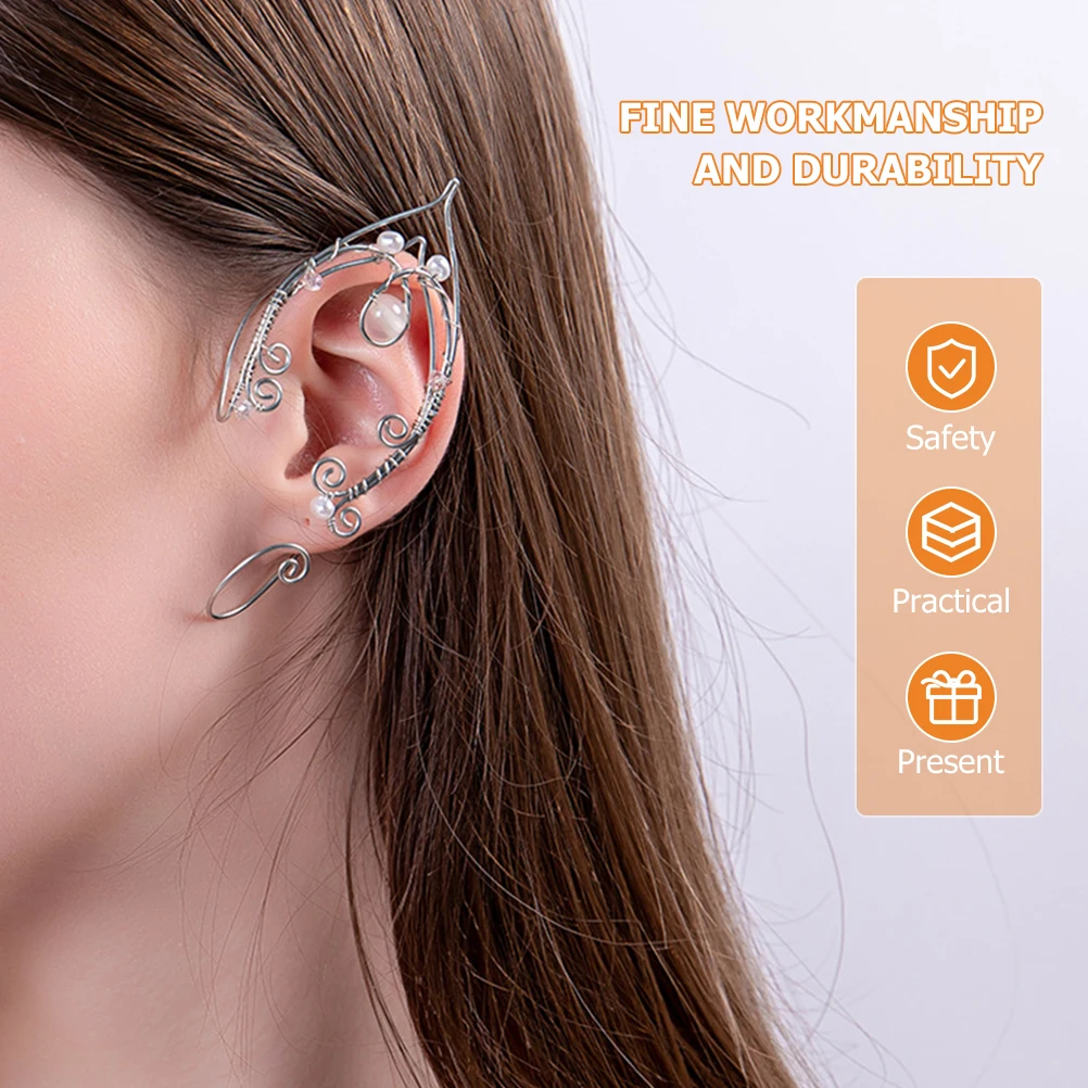 

1Pair Ear Clip Earrings Women Pearl Fairy Non Piercing Elegant Accessories for Birthday Anniversary Valentine Gifts Ear Wrap