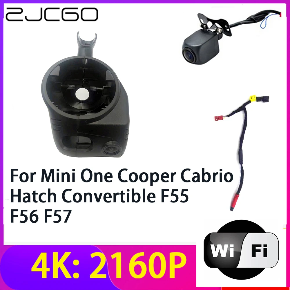 

ZJCGO 4K 2160P Dash Cam DVR камера 2-объективный рекордер Wi-Fi ночного видения для Mini One Cooper Cabrio Hatch Convertible F55 F56 F57