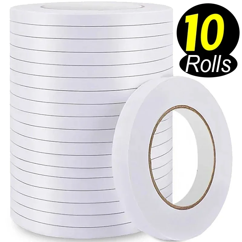 

Rolls Double Sided Tape Ultra-thin Strong Adhesive White Tapes Sticker for Home Office Craft Sticky Paper School Stationary tool