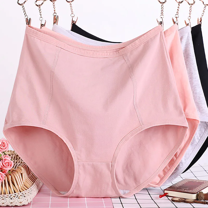 Comfortable Cotton Panties High Waist Briefs Plus Size Underpants for Women New Arrival