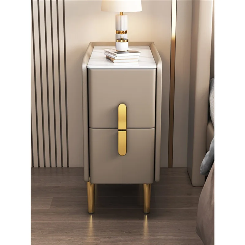 

Super narrow simple bedside table storage cabinet light bedside cabinet small solid wood mini moder