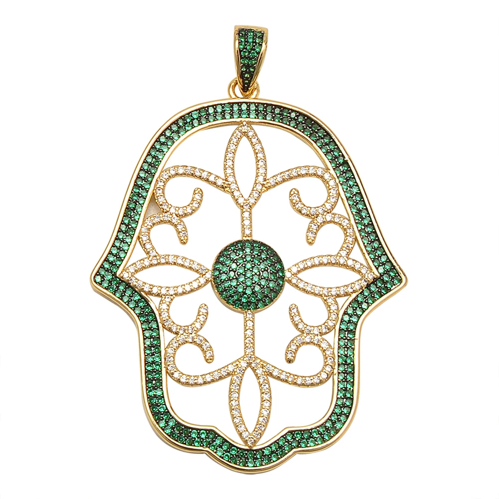 Necklaces Making Supplies Paved Zircon Synthetic Gems Pendant Clasp Diy Chains Banquet Wedding Luxury Jewelry Accessories 2 Pcs