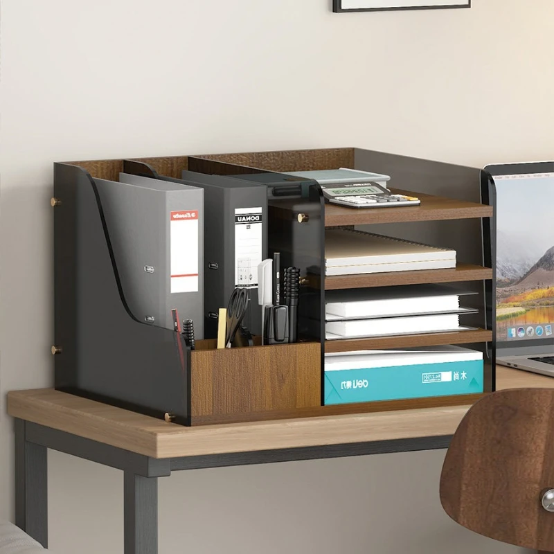 Minimalist Wooden Storage Box High Weight Capacity File Organizer Easy Clean Magazine Holder