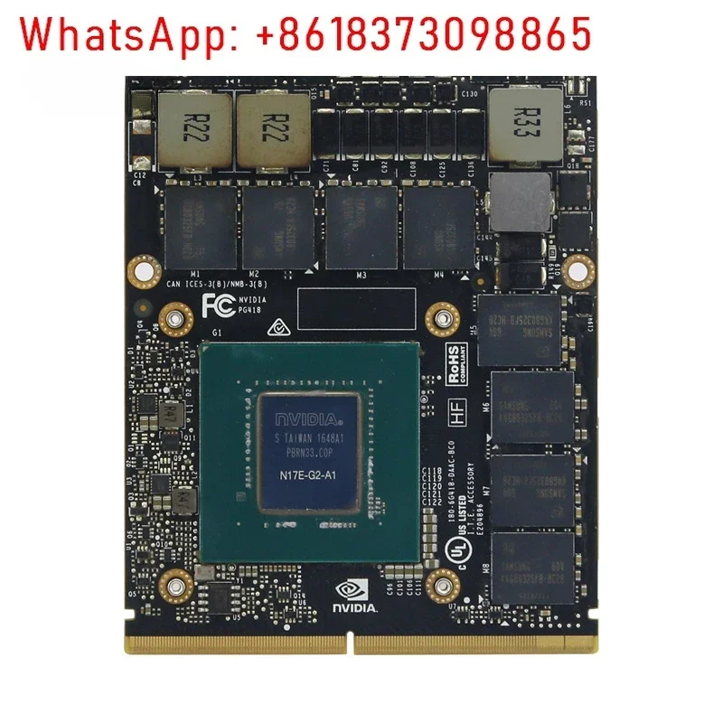 

Оригинальная видеокарта GTX1070M GTX 1070 N17E-G2-A1 8 ГБ GDDR5 MXM