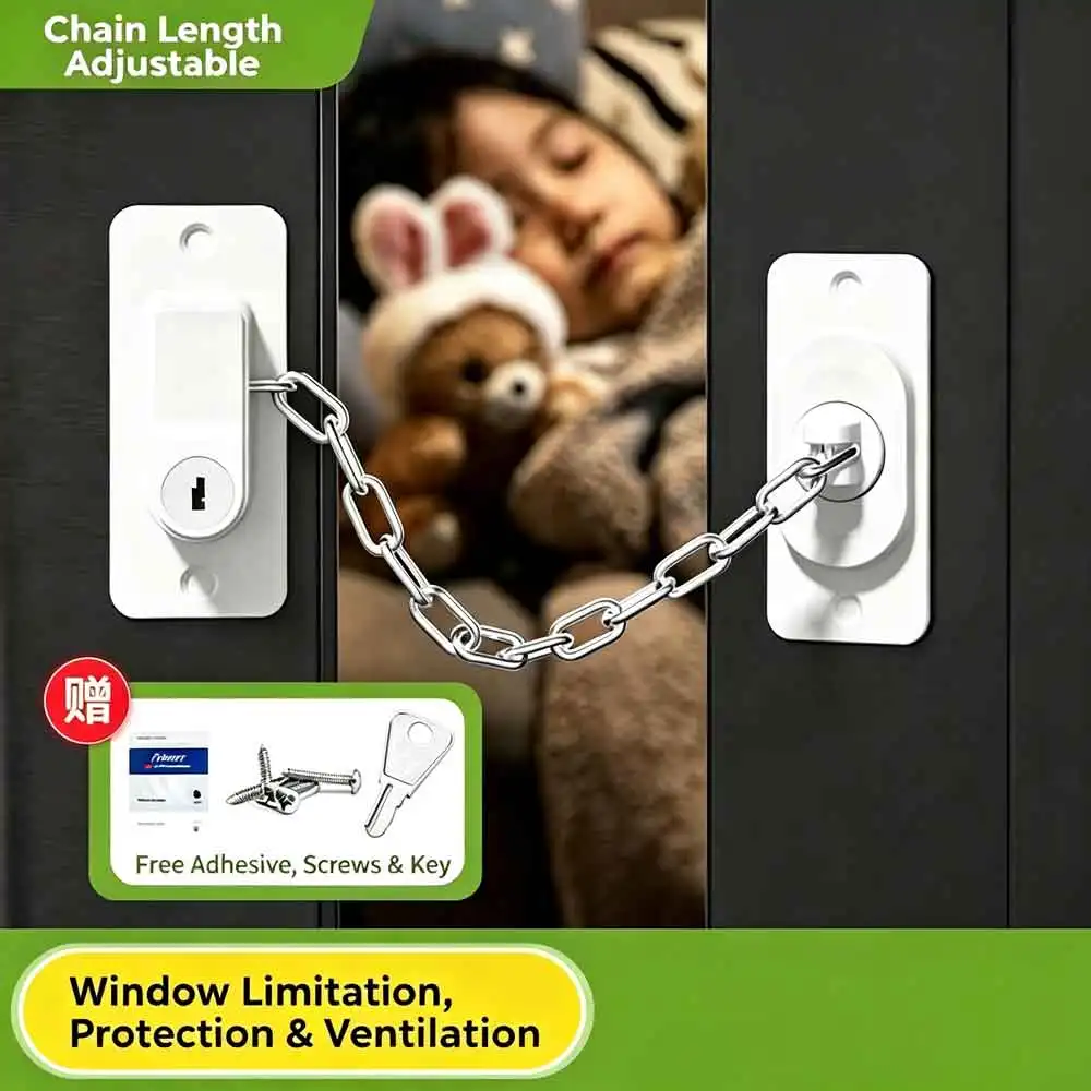 

vvocci 1/3 PCS for Fridge Door Adjustable Refrigerator Lock with Keys Safety Locks Drawers Toilet and baby Safety Cabinet Lock