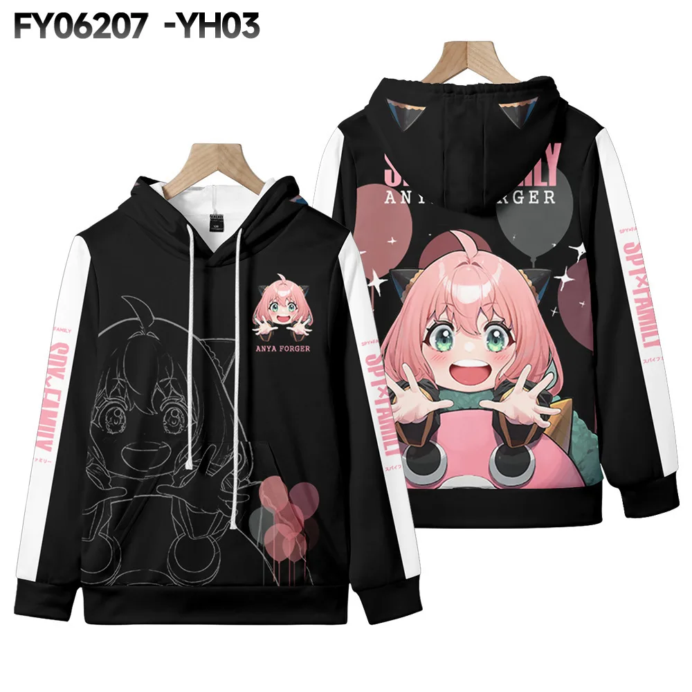 

Spy x Family Anime Hoodie - Anya Forger Graphic Sweatshirt for Adults & Kids, Unisex Fall/Winter Wear