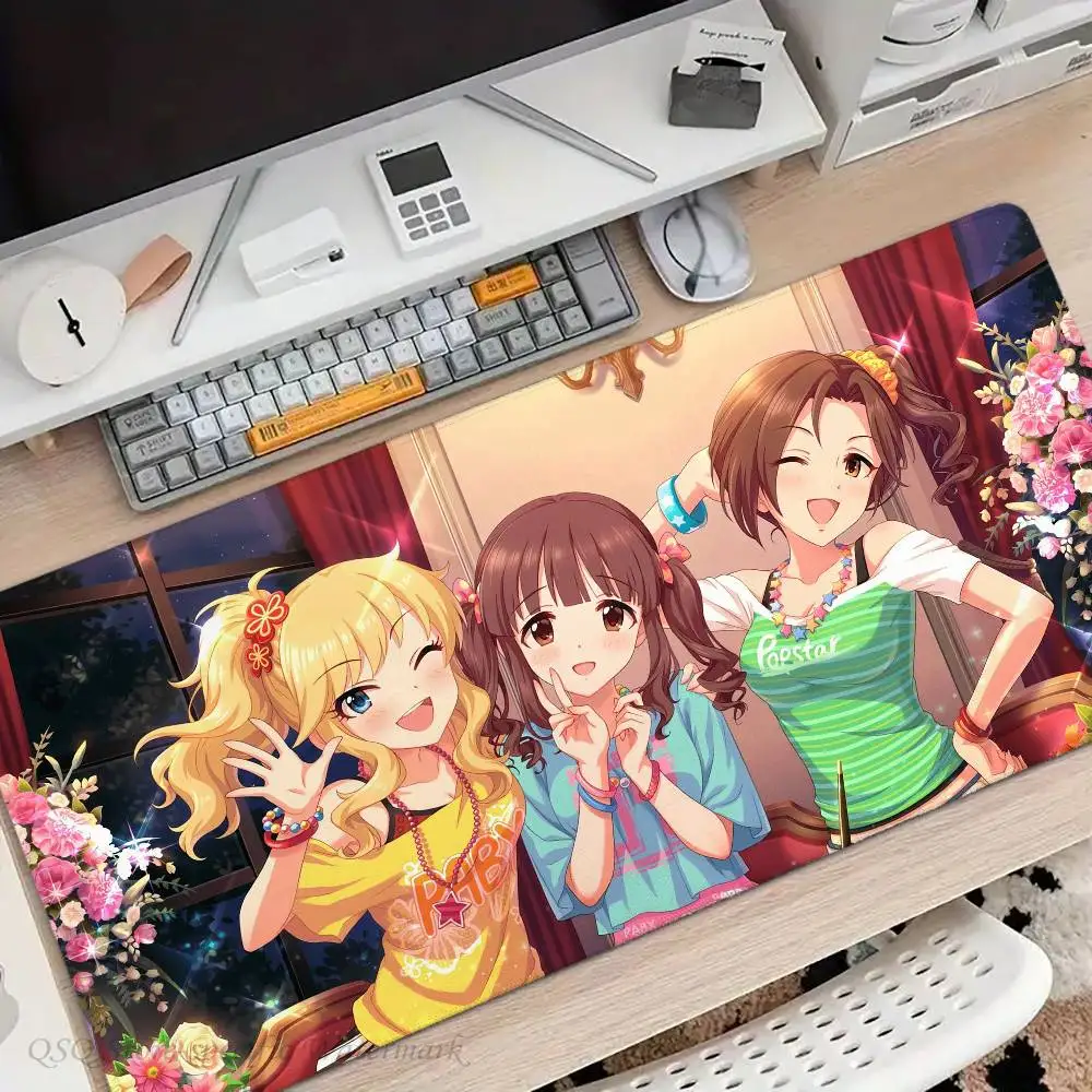 T-THE I-IDOLM S-STER Anime Mousepad Non-slip Suitable For Office Computers Laptops E-sports Game Desk Mats XXL Keyboard