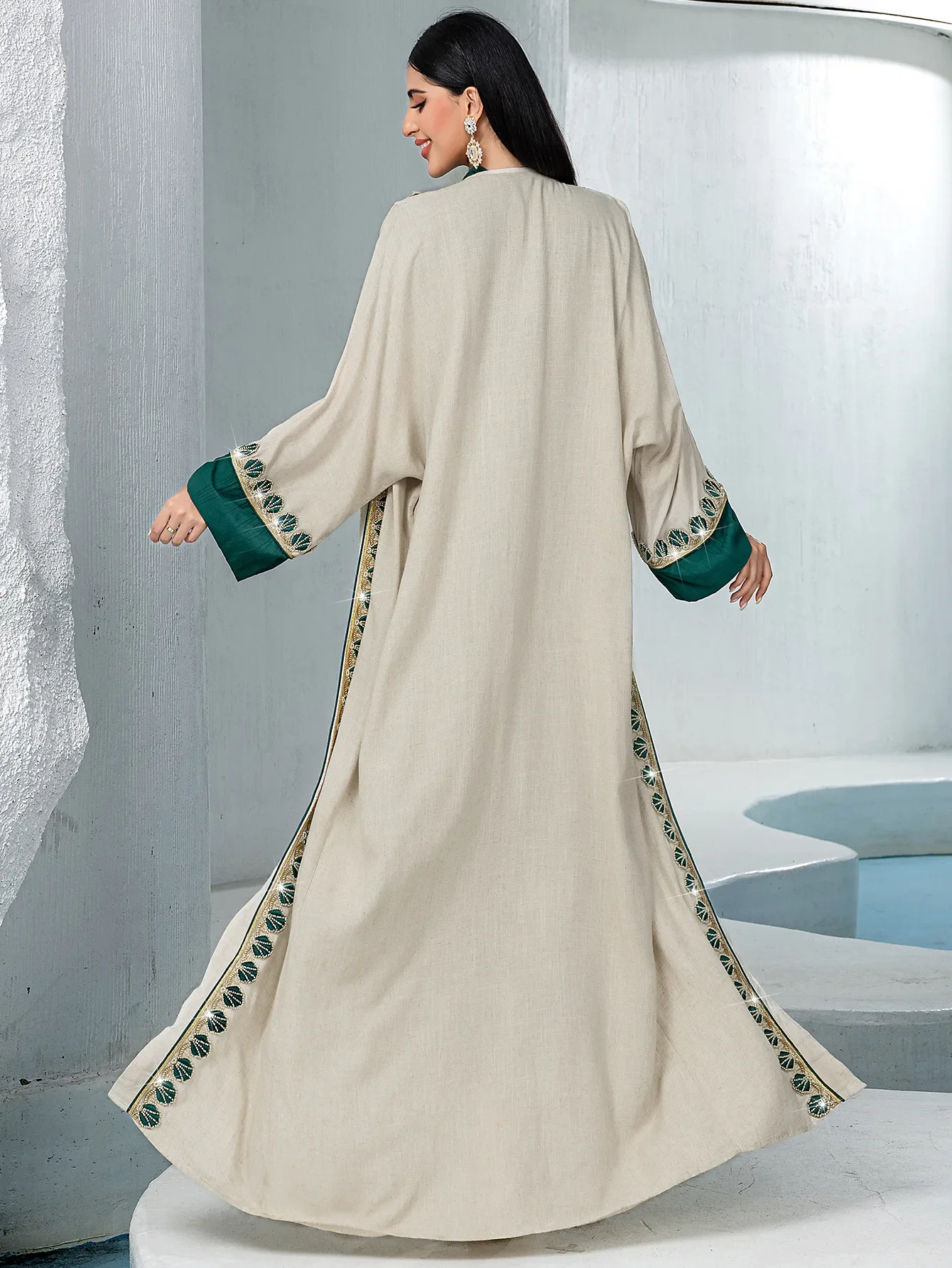 Eid Women Dress Abaya 2 Piece Set Party Diamond Cardigan Muslim Caftan Robe Jalabiya Ramadan Dubai Kaftan 2026 Vestidos Largos