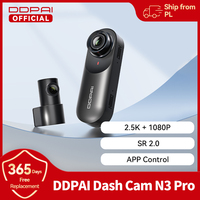 DDPAI Dash Cam Mola N3 Pro 1600P Resolution FOV 140° Built-in GPS WIFI Support 24H Parking Guard Dual-channel Recording Car DVR