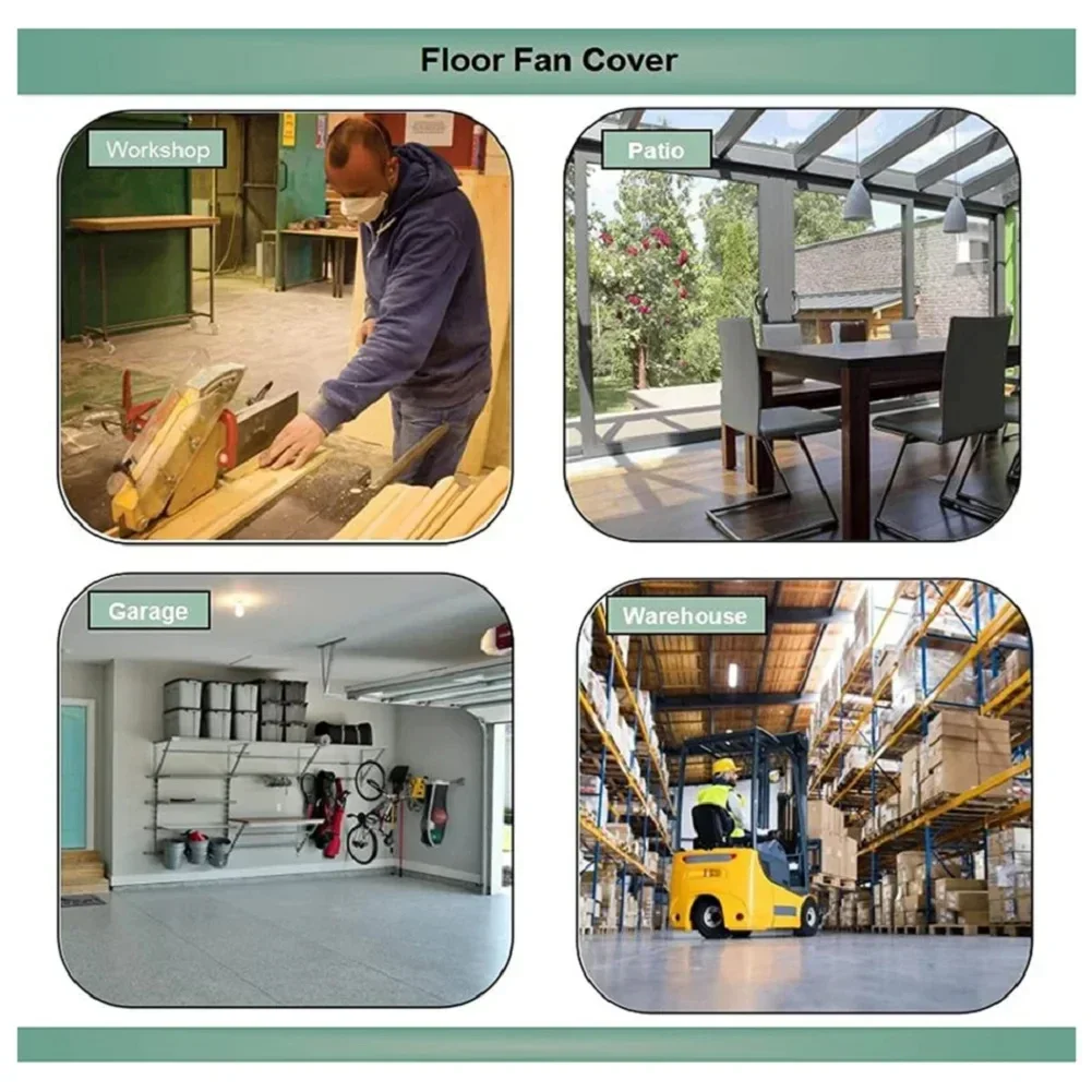 Industrial Electric Fan Cover Fan Cover Sun Protection Waterproof Dustproof Cover Foldable Indoor Air Fans Home Decoration