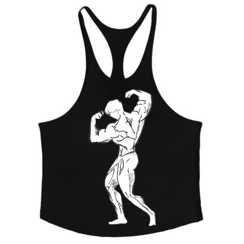 

High Elastic Summer Workout Shirt Breathable Sleeveless Fitness Vest for Bodybuilding Training Backless Design Sportswear