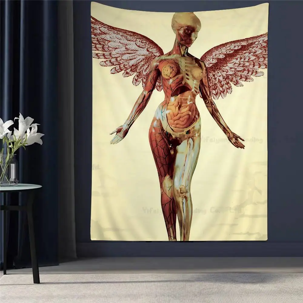 

A-N-Nirvana-Rock Band Hanging Bohemian Tapestry Bohemian Wall Tapestries Mandala Cheap Hippie Wall Hanging