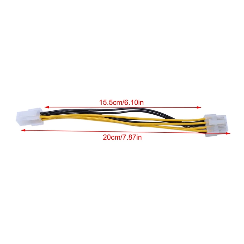 4 Pin Male to 8 Pin CPU Power Supply Adapter Converter ATX Cable 12V 7.87in