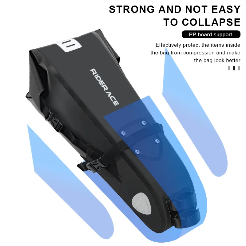 RIDERACE Bicycle Saddle Bag 10L Waterproof Bike Large Capacity Road Cycling Seat Foldable Tail Rear Bag Trunk For MTB Mountain