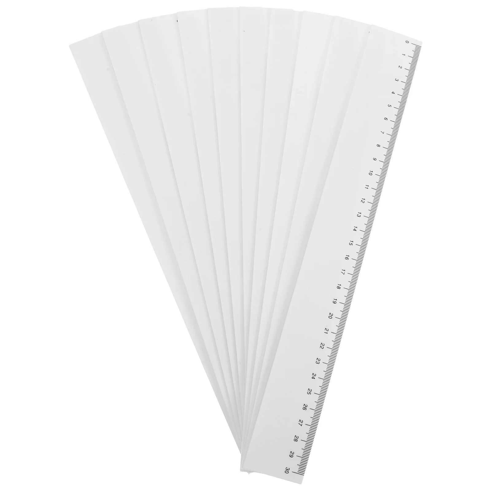 10pcs Plastic Straight Ruler Lightweight Transparent Measuring Tool For Math Geometry Drafting School Office Use Mini Ruler Set