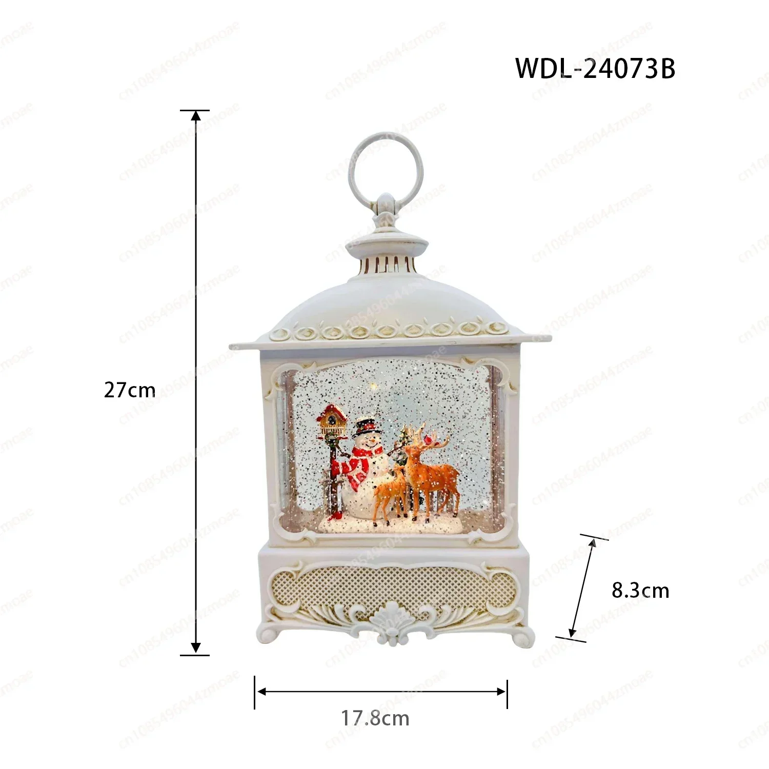 Hot Selling Gingerbread house Christmas Decorations Custom Plastic Snow Globe