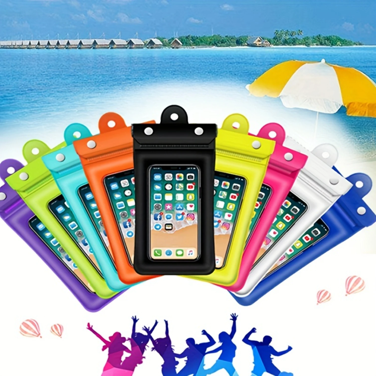 Waterproof Phone Pouch For Underwater, Phone Case For  14 13 12 11 Pro Max XS Plus  , Dry Bag With Lanyard For Beach Cruise Trav