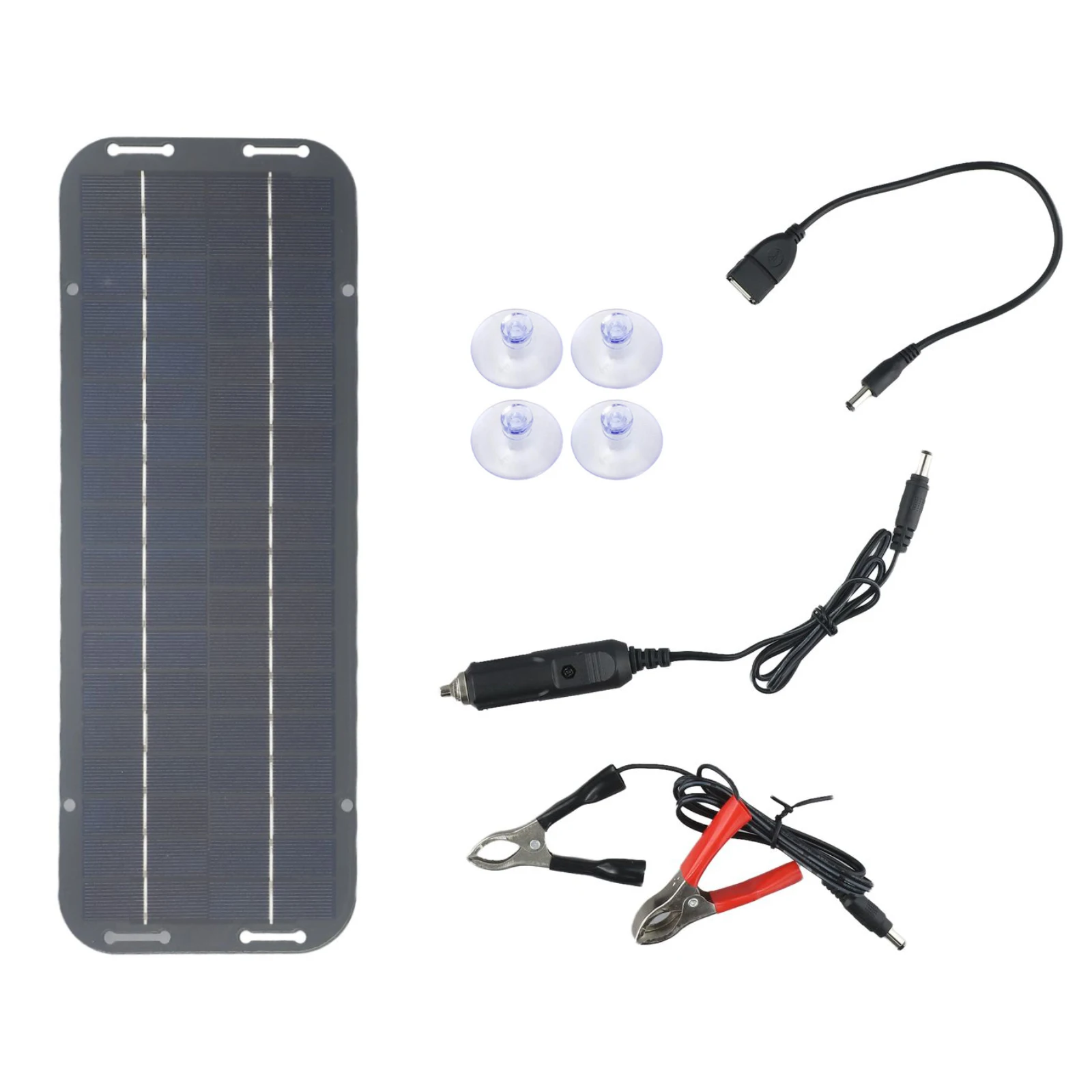 

Portable Solar Panel Trickle Battery Charger Outdoor Charging 33.5x12.5cm High-efficiency Solar Panel Long Service Life