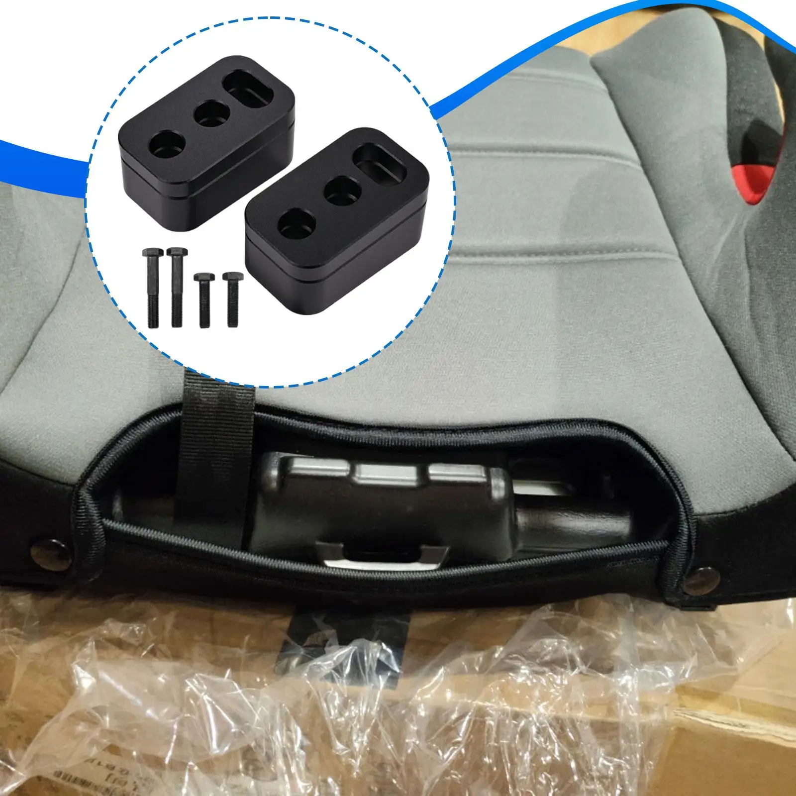 

Регулируемый подъемник переднего пассажирского сиденья водителя, черный алюминиевый блок для Toyota для tundra 2022 2023 2024 2025, автокресло