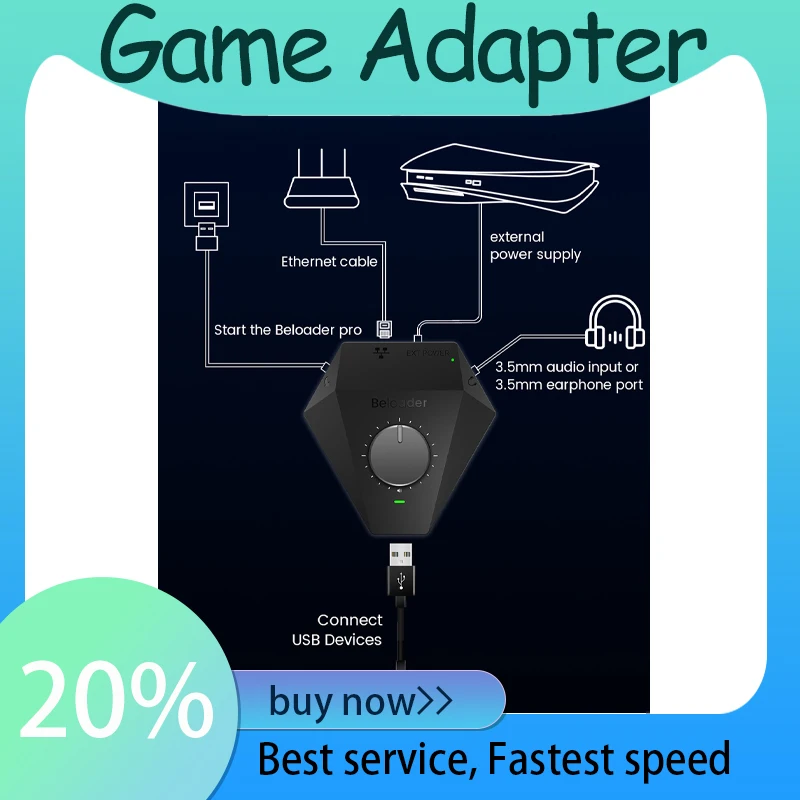 Original Beloader Pro-Keyboard and Mouse Game Adapter for PS5 with