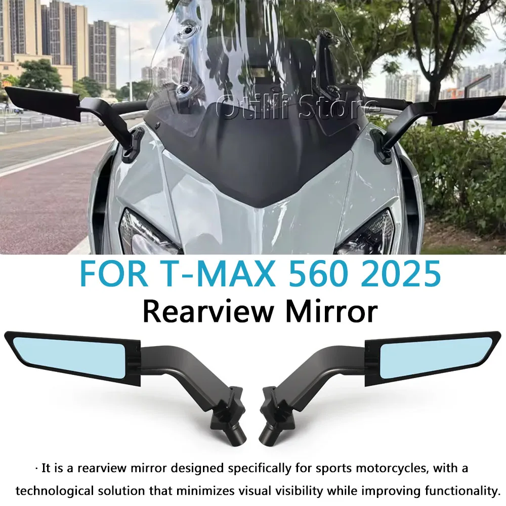 

For Yamaha T-MAX 560 T-Max560 Tech Max 2025 New Motorcycle Rear View Mirrors Adjustable Aluminum Mirror AccessoriesTMAX 560