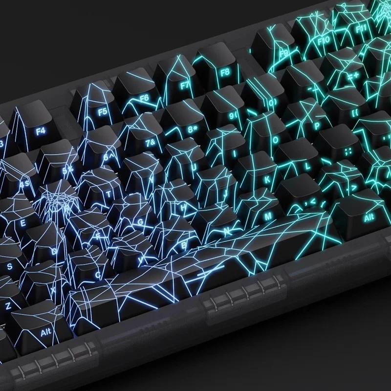 ZORNHER Zuohe ZH980 Spider Web لوحة المفاتيح الميكانيكية 3 وضع لوحات مفاتيح الألعاب اللاسلكية RGB مبادلة ساخنة تخصيص ملحقات الكمبيوتر الهدايا