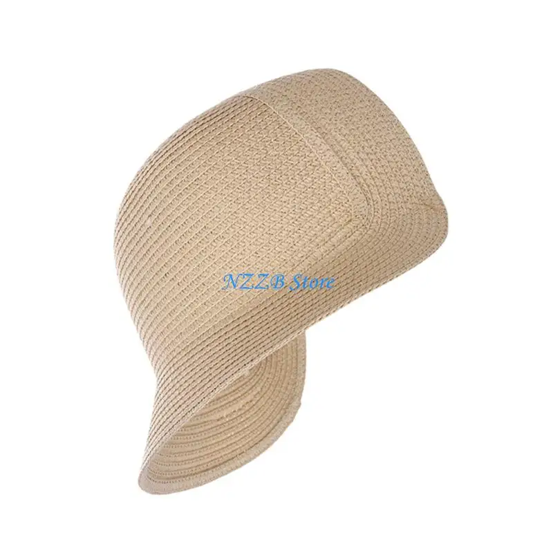 T21F الفيكتوري TeaParty قبعة الحرفية قبعة أطقم القش المنسوجة بوني قبعة قاعدة لحفلات الزفاف مرحلة العروض موضة خوذة #3