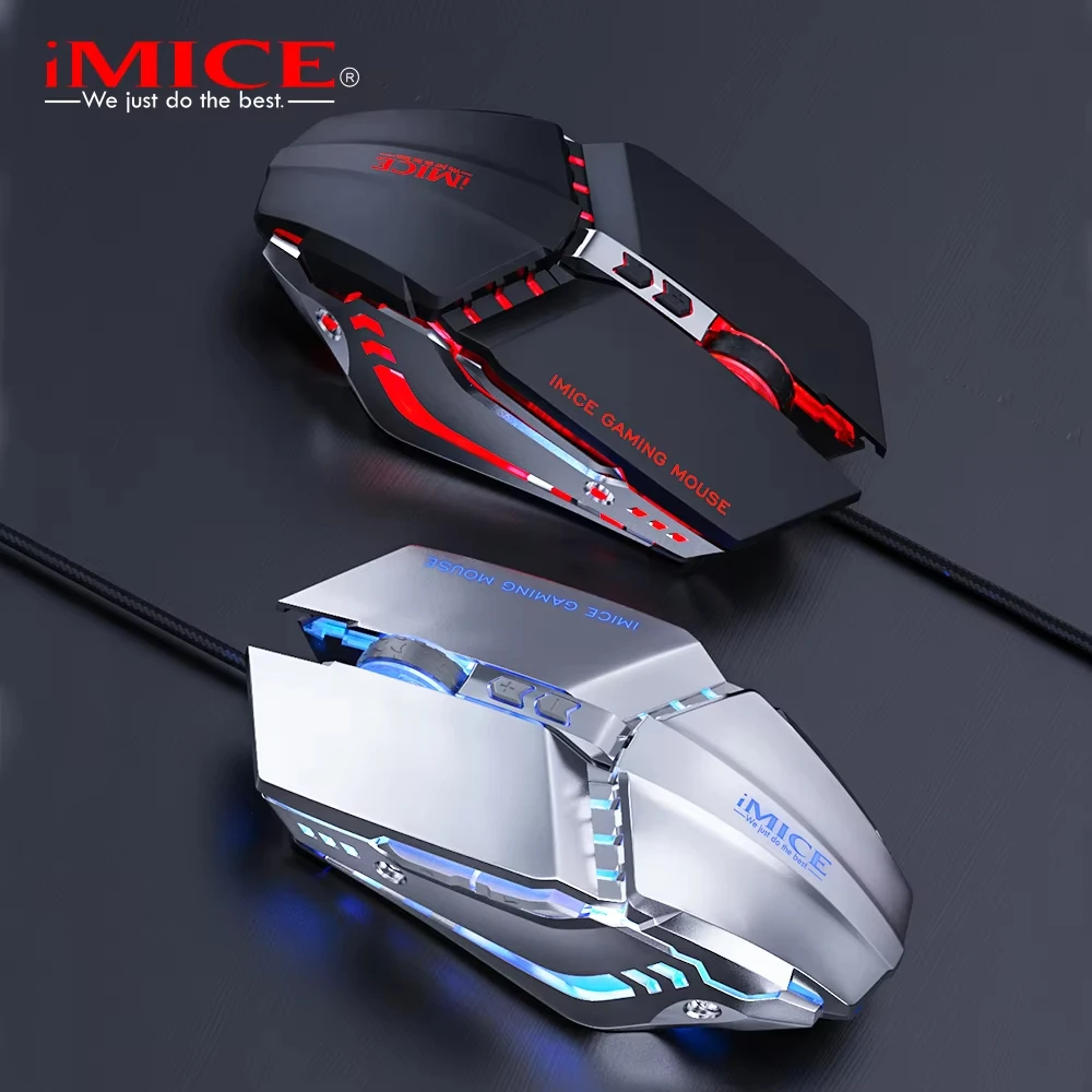 

IMICE T80 USB Wired Mouse Colorful LED Gaming Mouse 3200 DPI Wired Mice Optical Wired Gamer Mouse For Desktop Laptop PC Computer