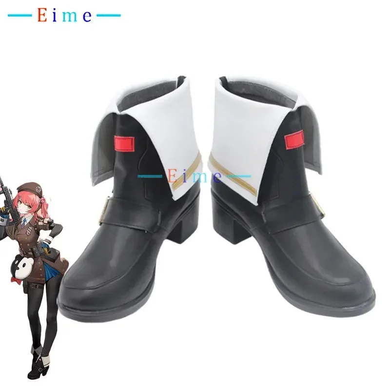 Game Frontline Lynn Cosplay Shoes Halloween Carnival Black Boots Big Size Cosplay Prop Anime PU Leather Shoes Custom Made
