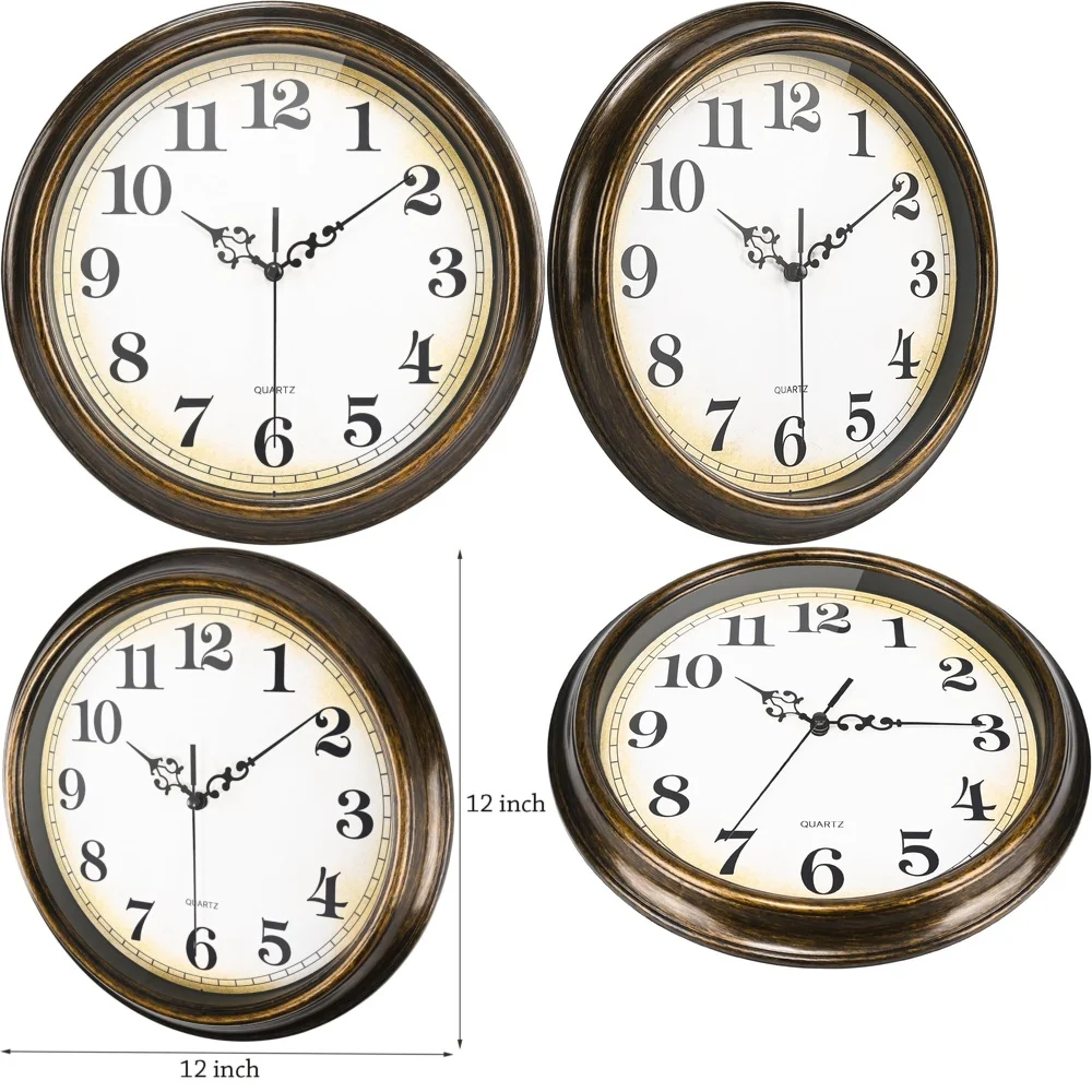 

Silent Battery Operated Wall Clock Non Ticking Modern Minimalist Living Room Decor Quiet Analog Timepiece for Home Office